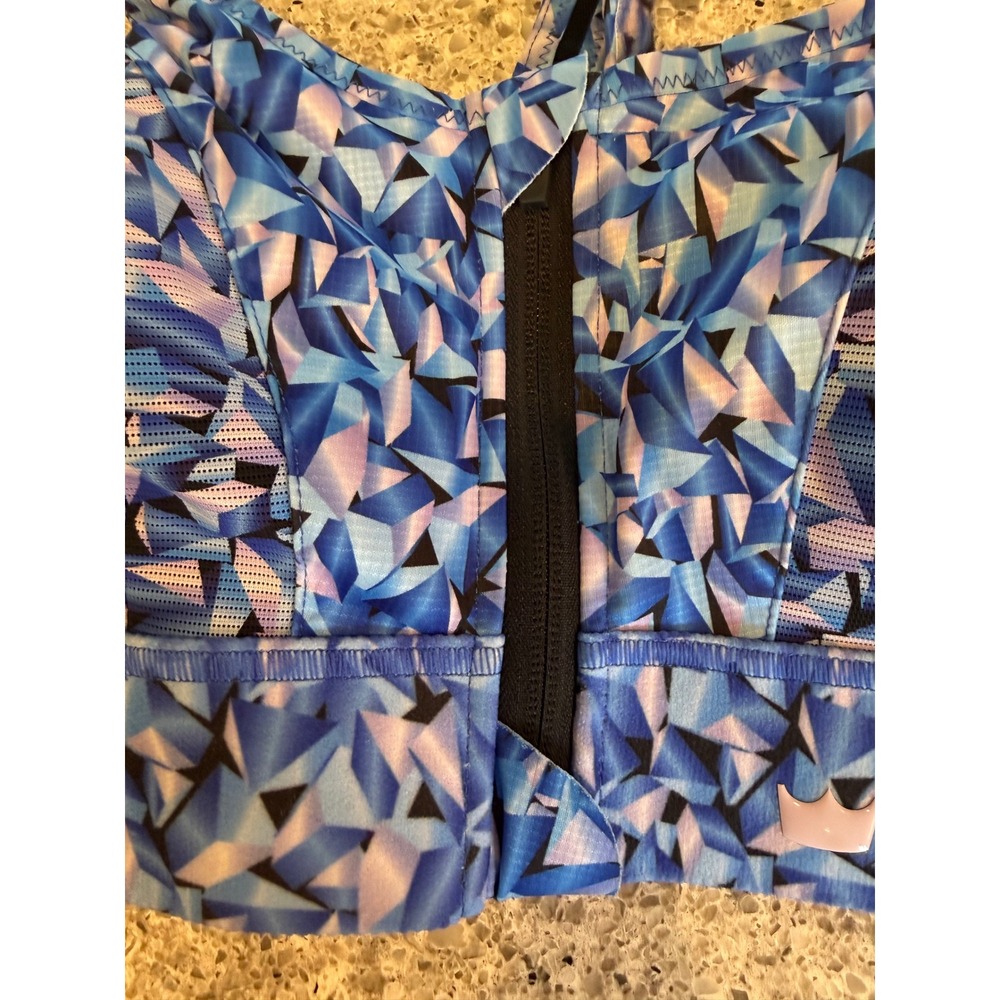 Blue and Purple SheFit Size Luxe Sports Bra Wirefree Adjustable Fit Support  Gym - Picture 4 of 8